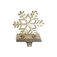 thumbnail image 1 of Maison Concepts Holiday Stocking Holders, Festive Decor, Christmas Mantel Accessories, Aluminum, Gold Metal Stocking Holder (Snowflake), Dimensions: 6L X 5W X 6.5H, 1 of 1