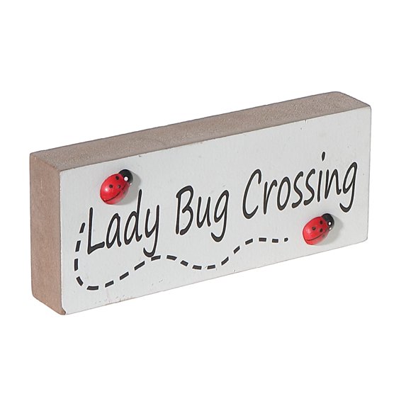 Maison Concepts Ladybug Crossing Wood Block (6L X 1.2W X 2.35H)