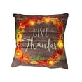 thumbnail image 1 of Maison Concepts Led Velvet Cushion Give Thanks Wreath 18 X 18 - Set of 2 (20 L X 20 W X 4 H), 1 of 1