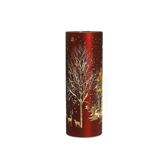 Maison Concepts Light Décor Led Cylinder Glass Stand Tree - 3.54 L x 3.54 W x 7.87 H