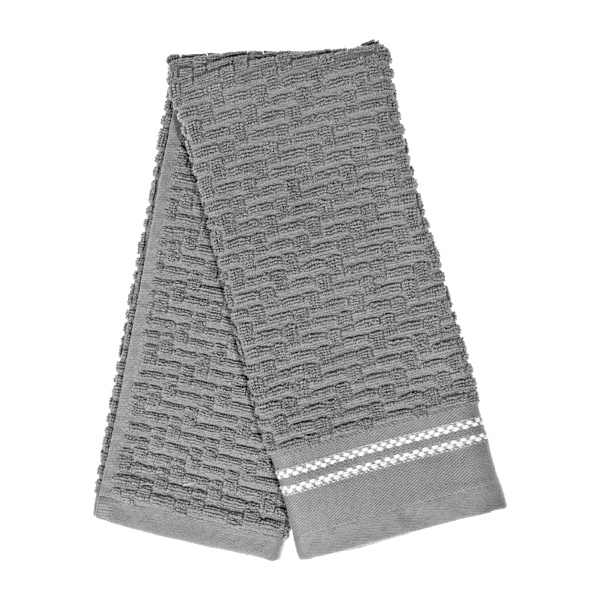 Maison Concepts Luxury Stitch Hand Towel 16 X 27 Light Gray - Set of 6 (16 L X 27 W X 2 H)