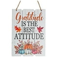 thumbnail image 1 of Maison Concepts Mdf Hanging Sign (Gratitude Is The Best Attitude) (8.75L X 0.25W X 12H), 1 of 1