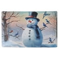 thumbnail image 1 of Maison Concepts Placemat Plastic Placemat Blue Jay and Snowman - Set of 12 - 10.75 L x 16.75 W, 1 of 3