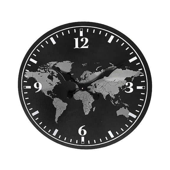 Maison Concepts Round Mdf 13" Wall Clock (World Map)