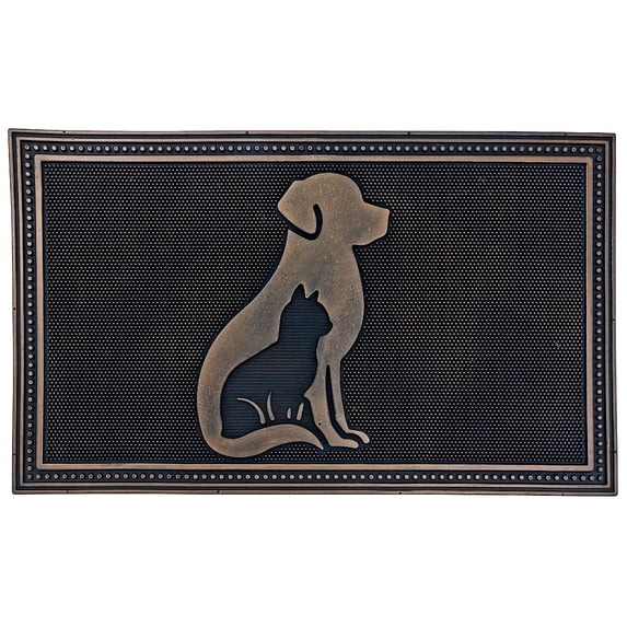 Maison Concepts Rubber Mat Dog & Cat (Bronze) 18" X 30" X 2"