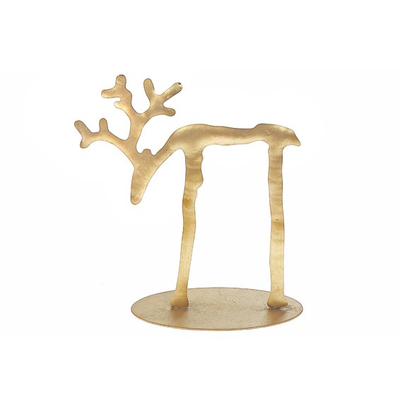 Maison Concepts Tabletop Gold Long Legged Metal Deer - 6.89 L x 2.76 W x 8.07 H