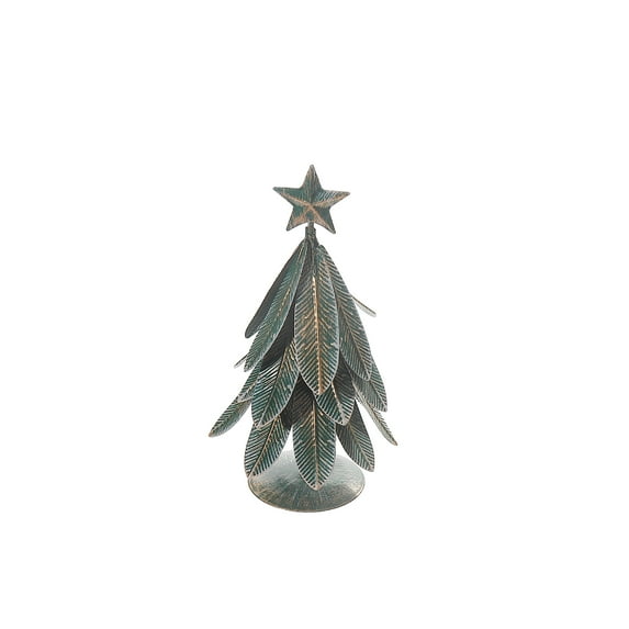 Maison Concepts Tabletop Metal Christmas Tree Table Decor Small - 5.12 L x 5.12 W x 9.45 H