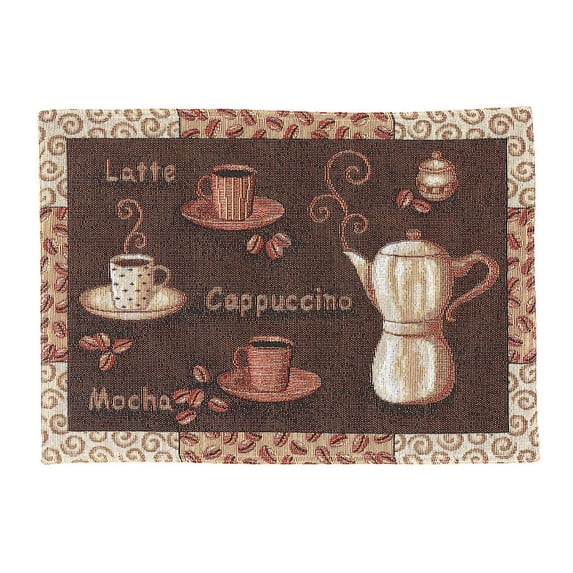 Maison Concepts Tapestry Placemat (Coffee Drinks) (13 X 18) - Set of 12