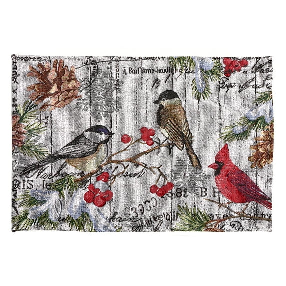 Maison Concepts Tapestry Unbacked Placemat Birds On Branch - Set of 12 (13L X 18W X 1H)