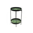 thumbnail image 1 of Maison Concepts Two Tier Lime Print Round Side Table (Black) 13.77" X 13.77" X 17.32", 1 of 3