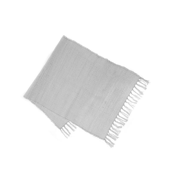 Maison Concepts White Chindi Solid Rug (White) 24" X 48" X 2"