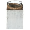 thumbnail image 1 of Maison Concepts White Wooden Tealight Candle Holder With Rope 4.75", 1 of 4
