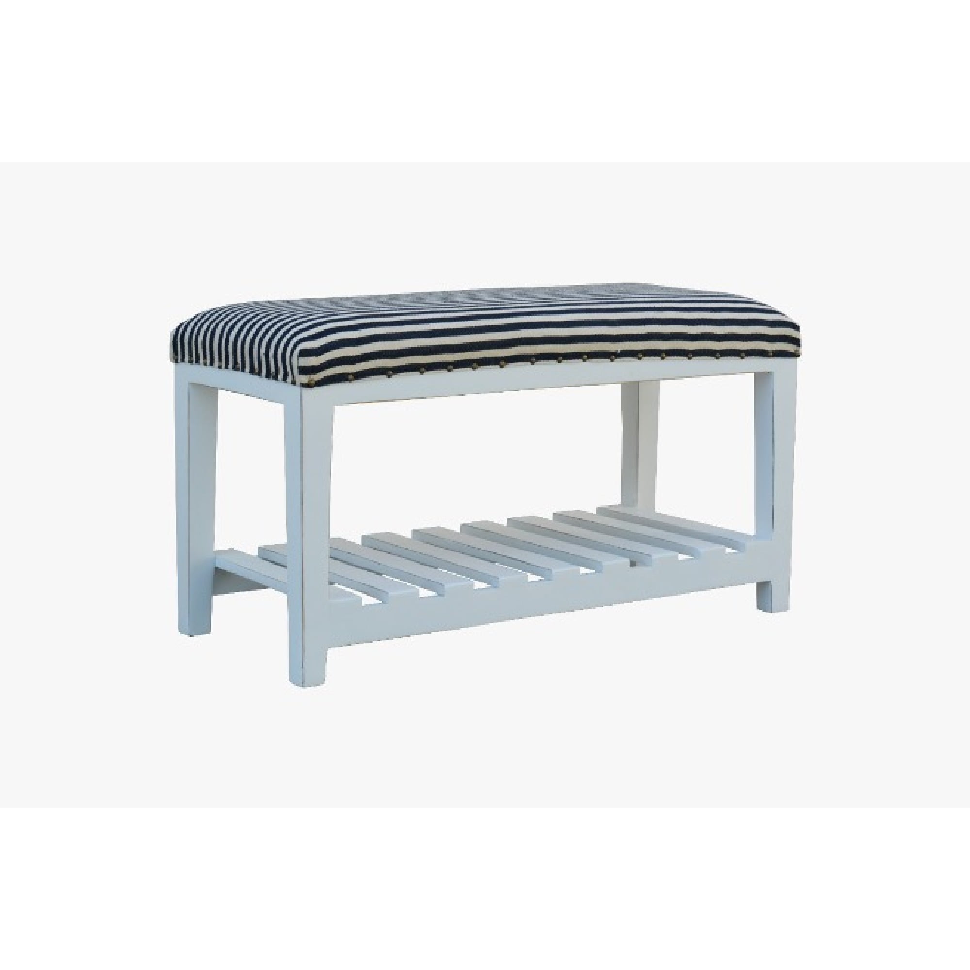 Maison Concepts Wood Bench With Shelf Nautica (36 L X 16 W X 20 H)