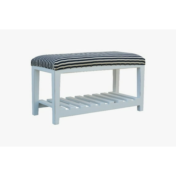 Maison Concepts Wood Bench With Shelf Nautica (36 L X 16 W X 20 H)