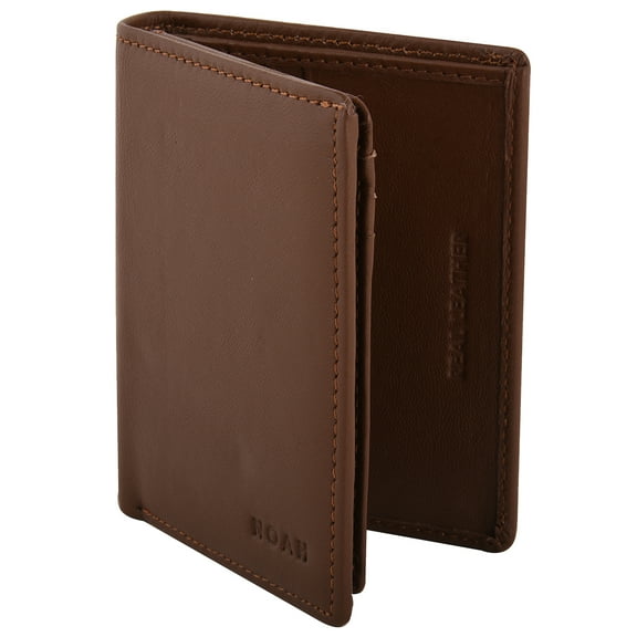 Maison De Noah Men’s Minimalist Flap Bifold Leather Wallet | Leather Inner lining | Slim Design for Front and Back Pocket | High Quality Bifold wallet | Ideal Gift for Men (Milk Brown)