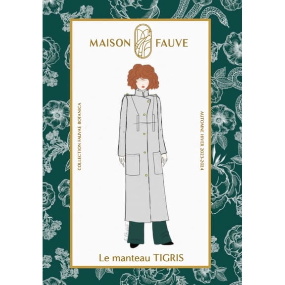 Maison Fauve Paper Sewing Pattern Tigris Coat - Coats for Women