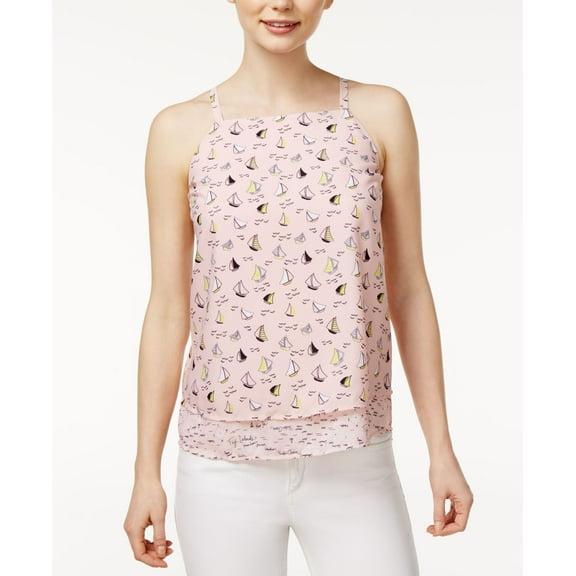 Maison Jules Anchor Print Layered Hem Top Soft Shell Combo XL