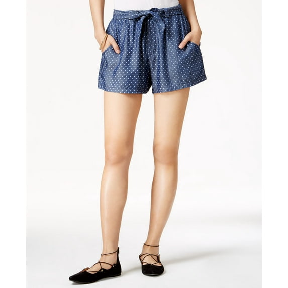 Maison Jules Chambray Pull On Shorts Blu Notte S