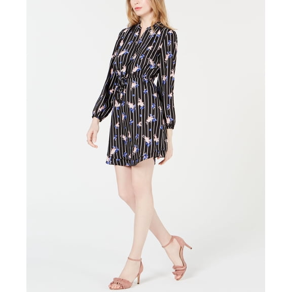 Maison Jules Floral Print Fit Flare Dress Ditsy Stripe XL