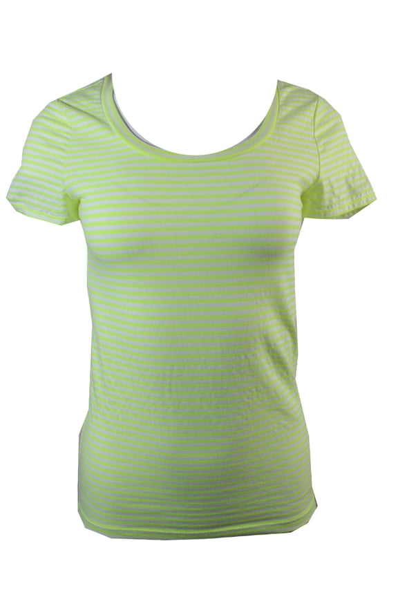 Juniors Neon Green Striped T-Shirt S