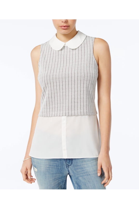 Layered Look Shirt White Combo L