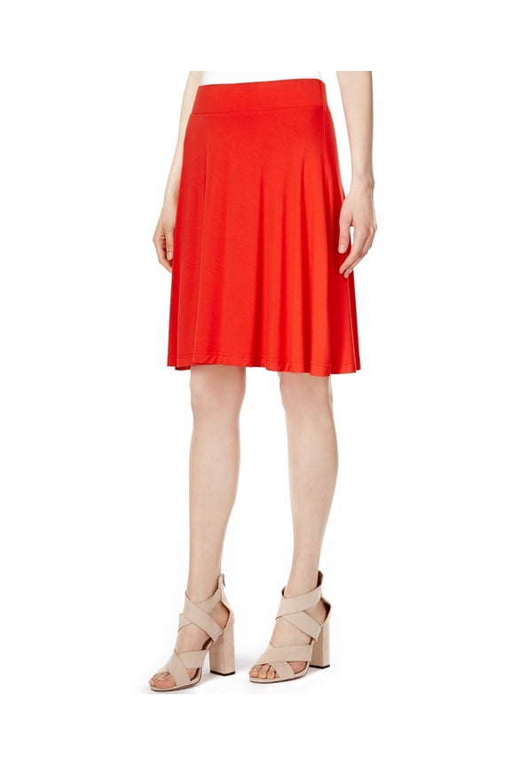 Pull On A Line Skirt Fiery Red M