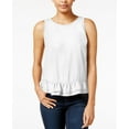 thumbnail image 1 of Maison Jules Ruffle-Hem Top Washed White L, 1 of 1
