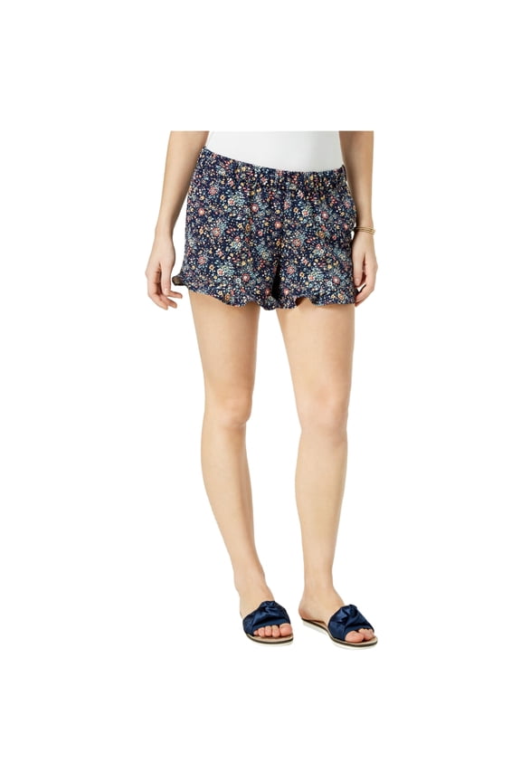 Ruffled Cuff Shorts Blu Notte Combo 2XL