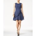 thumbnail image 1 of Maison Jules Ruffled Fit Flare Dress Blu Notte S, 1 of 1