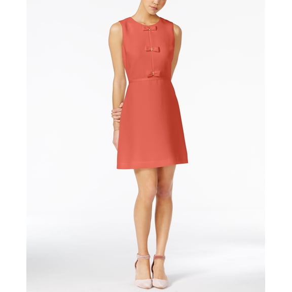 Maison Jules Samantha Bow Detail Dress Tomato S
