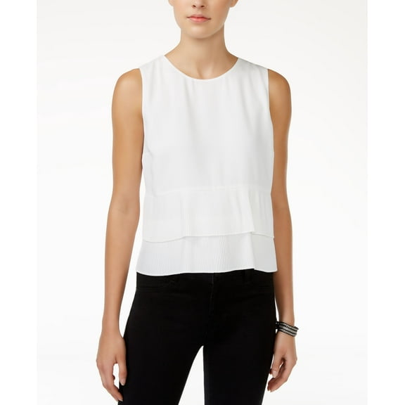 Maison Jules Tiered Shell Washed White S