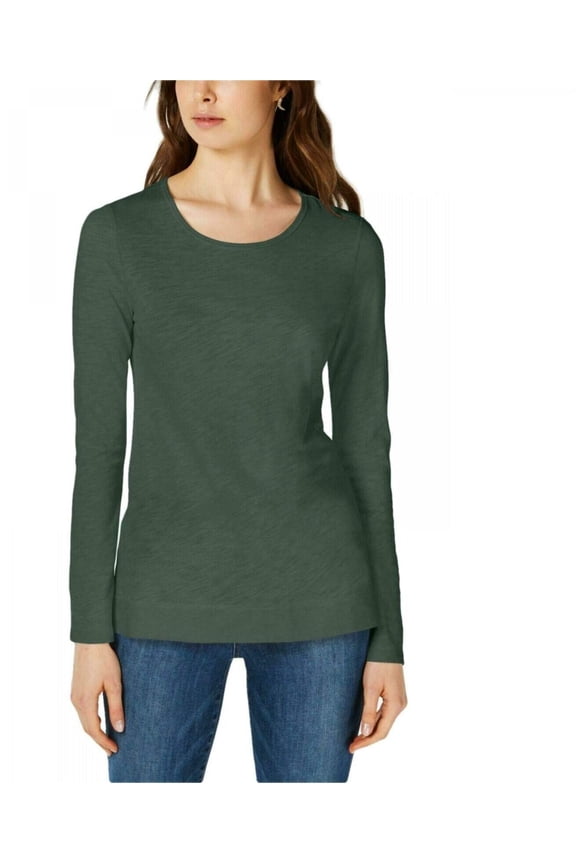 Women's High-Low T-Shirt Pale Sage Size 2 Extra Large