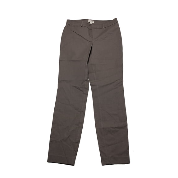 Maison Jules Womens Beige Straight-Leg Ankle Pants 2