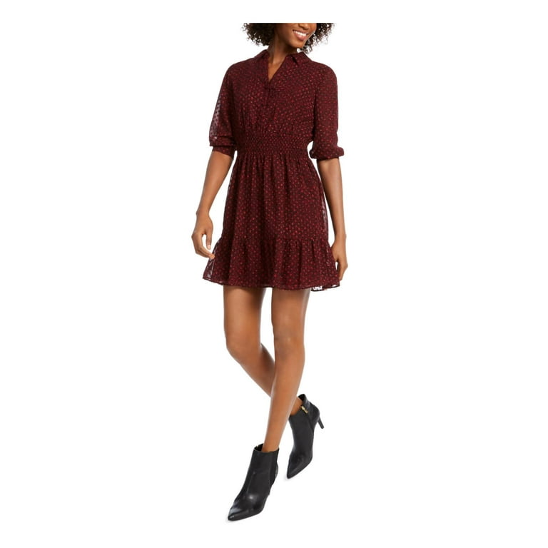 Maison Jules Womens Clip Dot Ruched T Shirt Dress Walmart