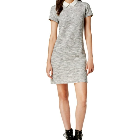 Maison Jules Womens Collared Shift Dress