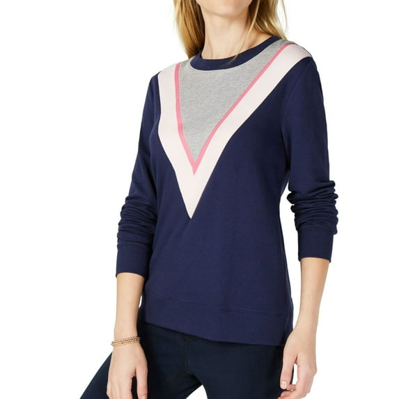 Maison Jules Womens Colorblock Sweatshirt