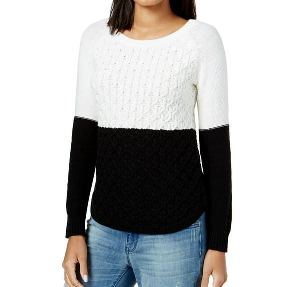 Maison Jules Womens Colorblocked Pullover Sweater