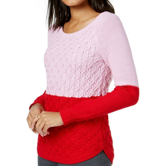 Maison Jules Womens Colorblocked Pullover Sweater