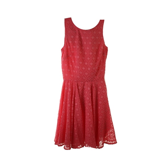 Maison Jules Womens Coral Sleeveless Textured A-Line Dress XXS
