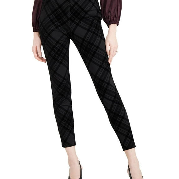 Maison Jules Womens Flocked Casual Trouser Pants