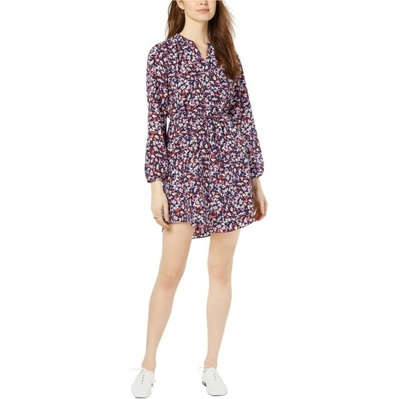 Maison Jules Womens Floral Print A-Line Dress