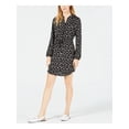 thumbnail image 1 of Maison Jules Womens Floral Print Split Neck Shift Dress, 1 of 4
