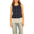 thumbnail image 1 of Maison Jules Womens Lace Trim Tank Top, 1 of 4