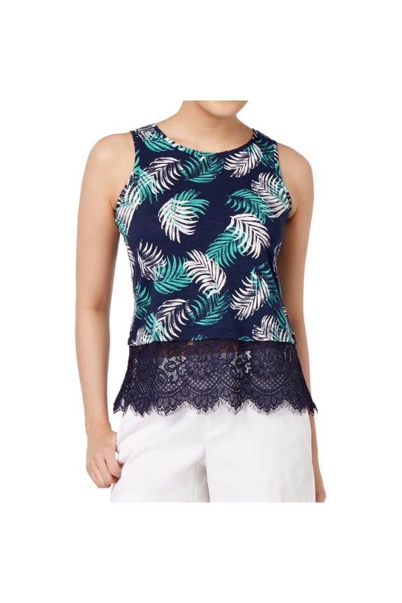 Womens Lace Trim Tank Top