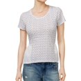 thumbnail image 1 of Maison Jules Womens Mixed-Media Graphic T-Shirt, 1 of 2