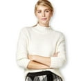 thumbnail image 1 of maison Jules Womens Mock-Turtleneck Knit Pullover Sweater, Off-White, X-Large, 1 of 2