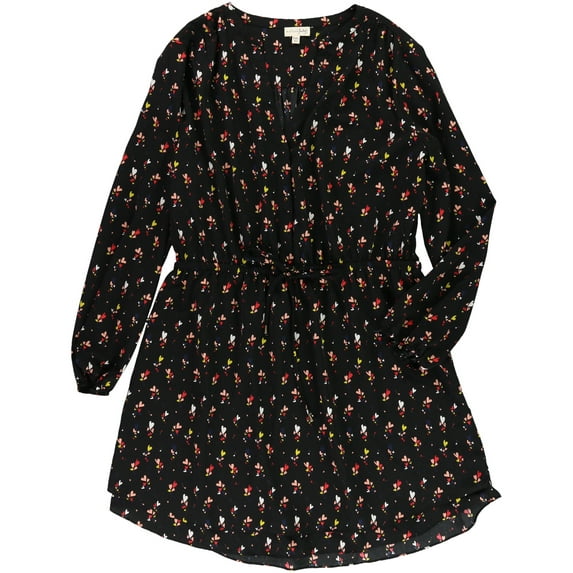 Maison Jules Womens Patterned Fit & Flare Dress