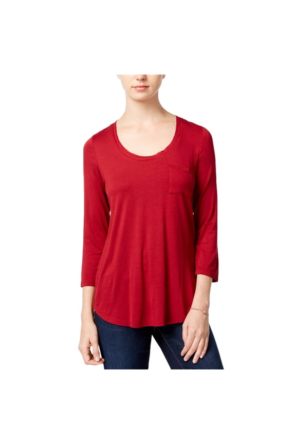 Womens Pocket Pullover Blouse