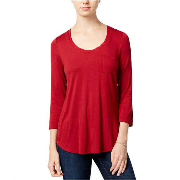 Maison Jules Womens Pocket Pullover Blouse