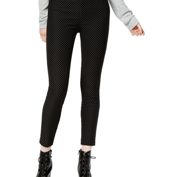 Maison Jules Womens Polka-Dot Casual Cropped Pants